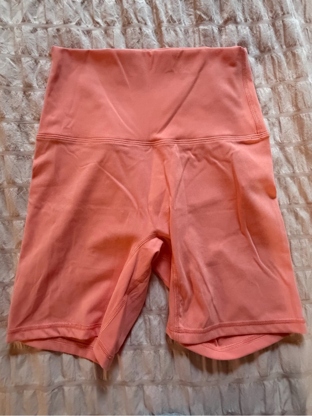 High-Waist Coral Women’s Bike Shorts